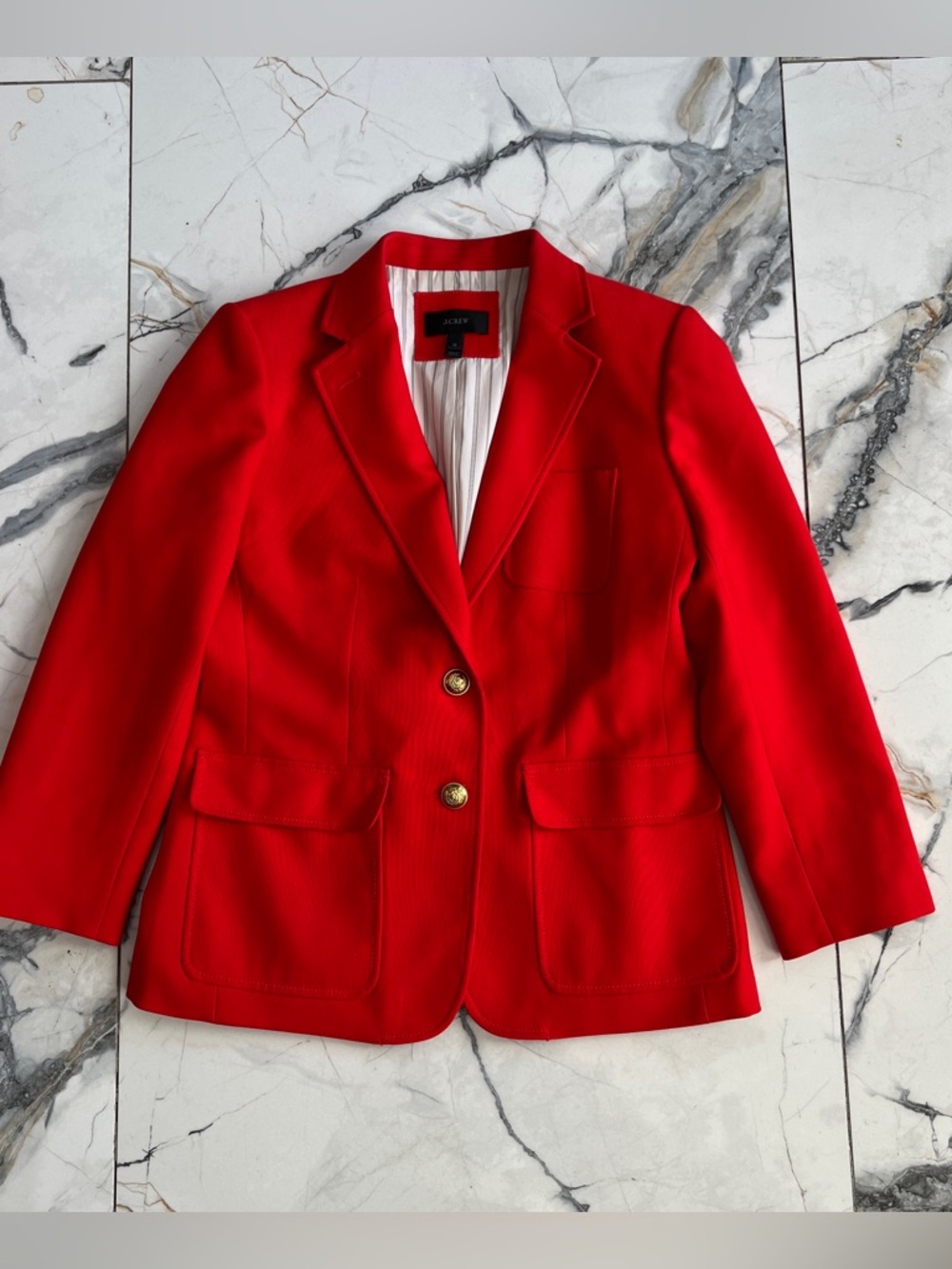 J. Crew red wool blazer size 10